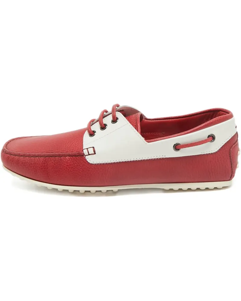 TOD'S Zweifarbige Segelschuhe - Rot Rot