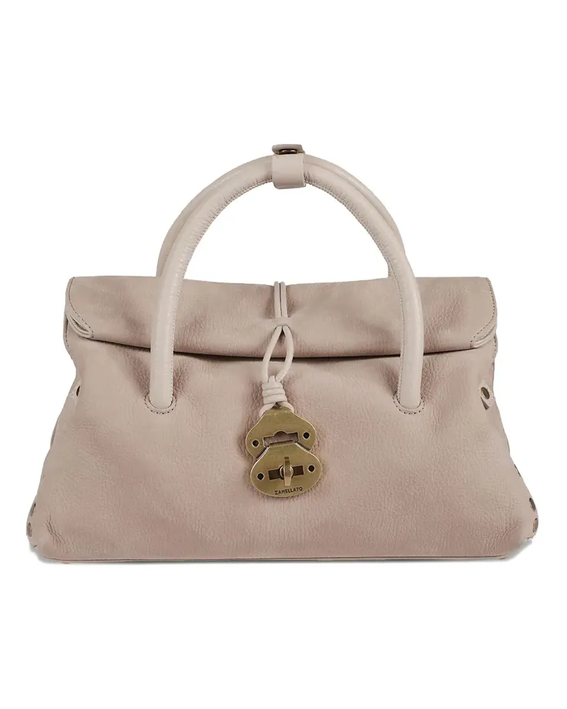 Zanellato Dotta Jones Tote Bag mit Nietendetail - Nude Nude