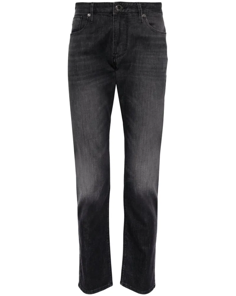 Emporio Armani Halbhohe Slim-Fit-Jeans Blau