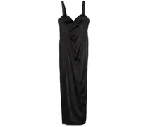 Bustier-Abendkleid aus Satin - Schwarz