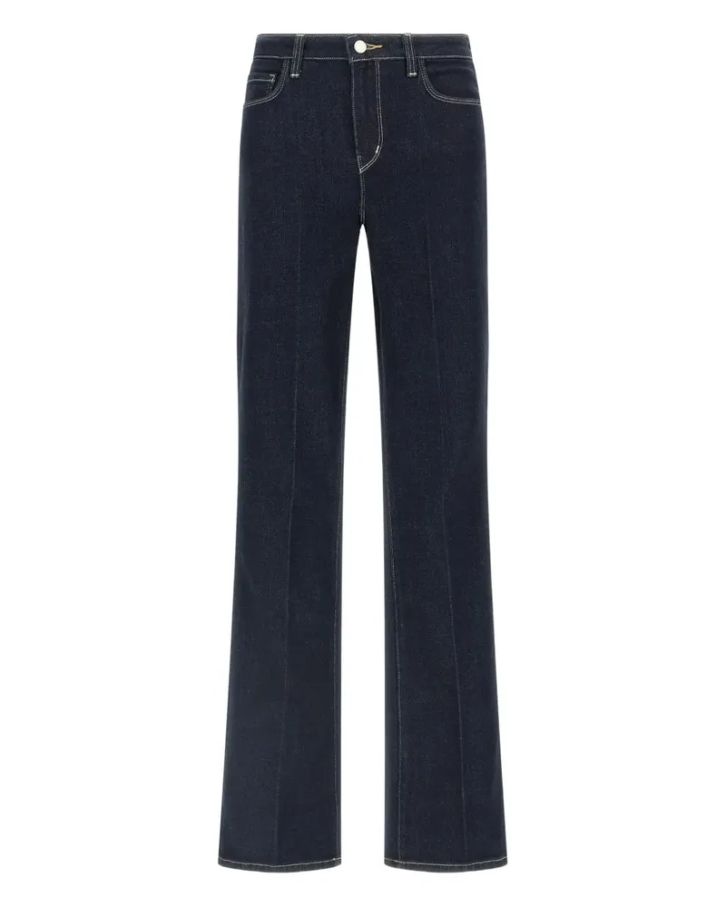 L'Agence Selma contrast-stitch jeans - Blau Blau