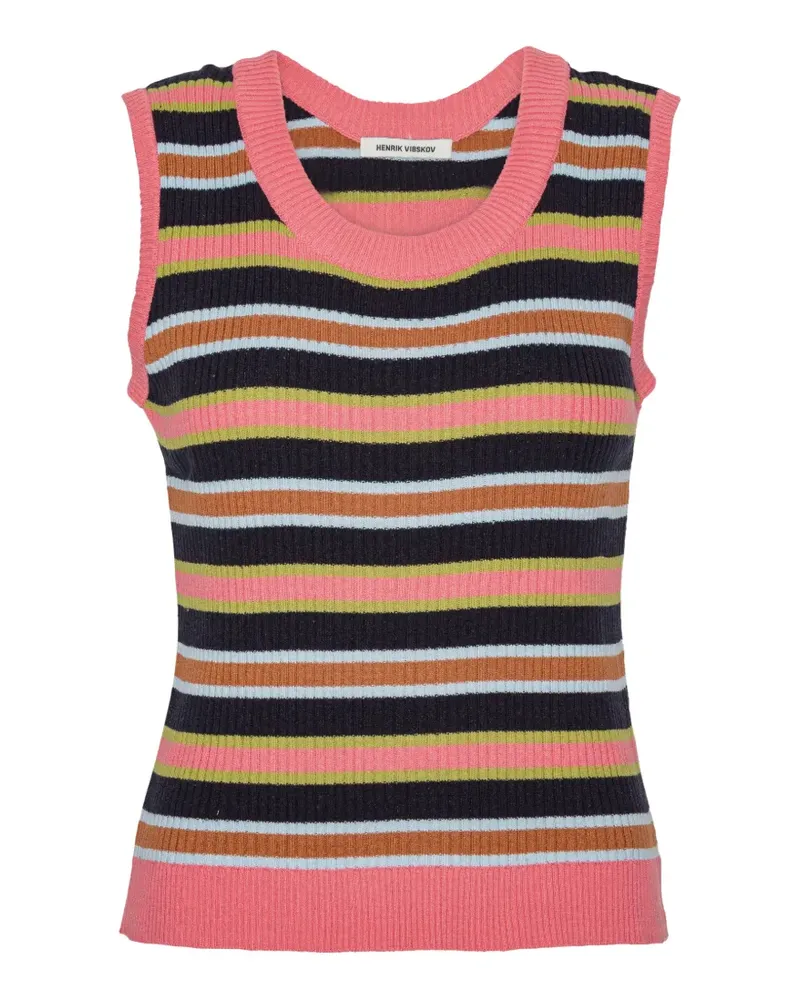 Henrik Vibskov striped knitted vest - Blau Blau