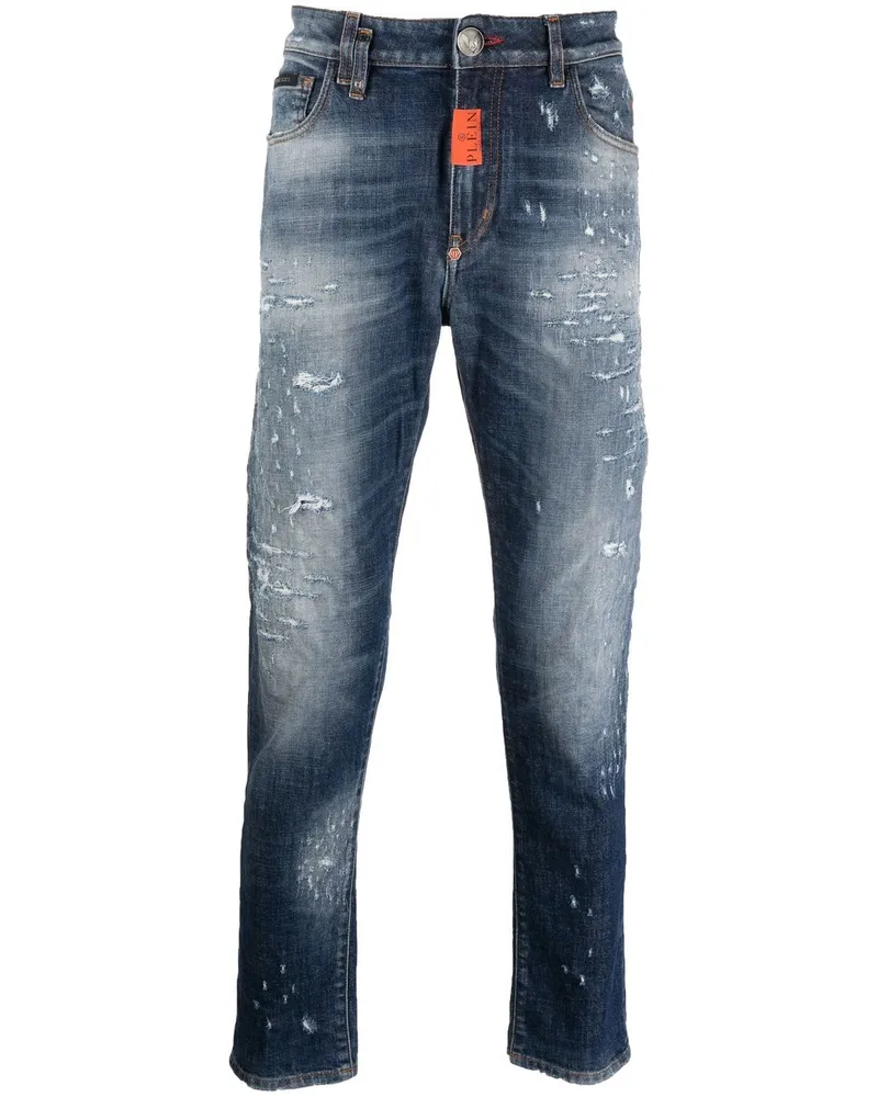 Philipp Plein Jeans mit geradem Bein Blau