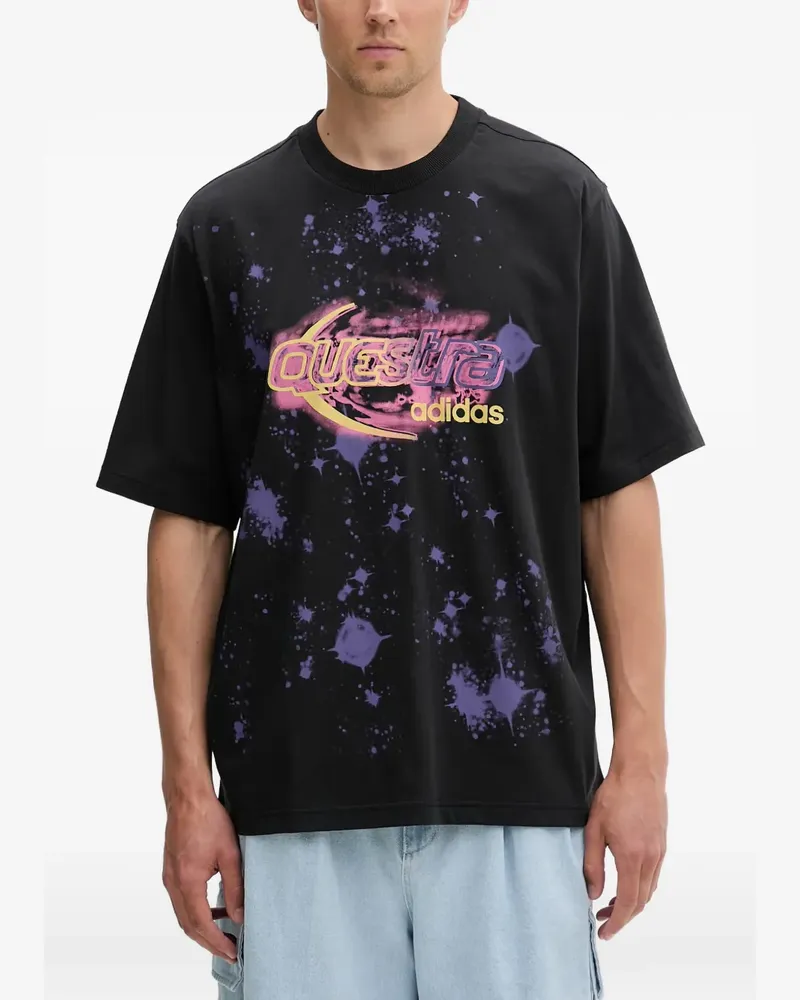 adidas Questra graphic-print T-shirt - Schwarz Schwarz