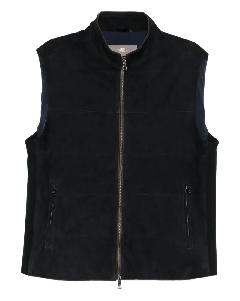 N.Peal zip-up belgravia gilet - Schwarz Schwarz