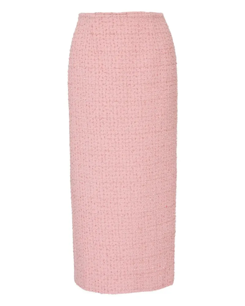 Carolina Herrera New York Midi-Bleistiftrock aus Tweed - Rosa Rosa