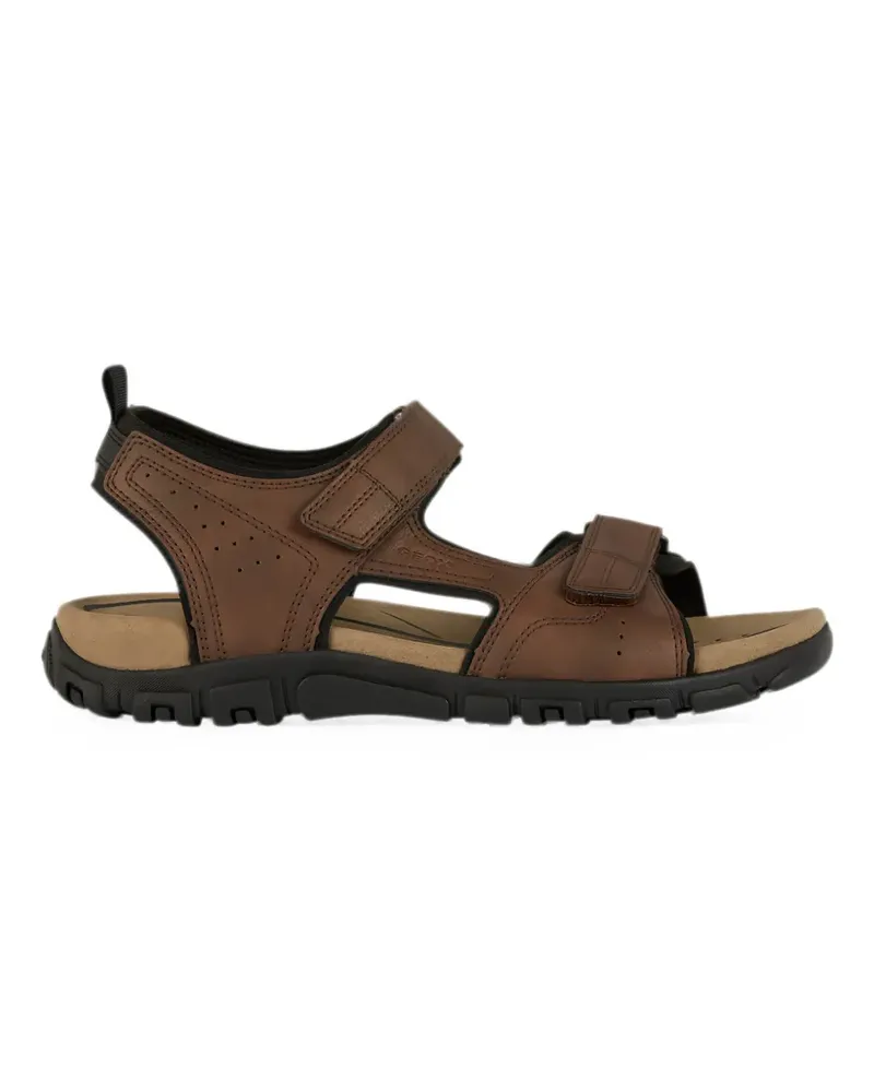 Geox Strada perforated touch-strap sandals - Braun Braun