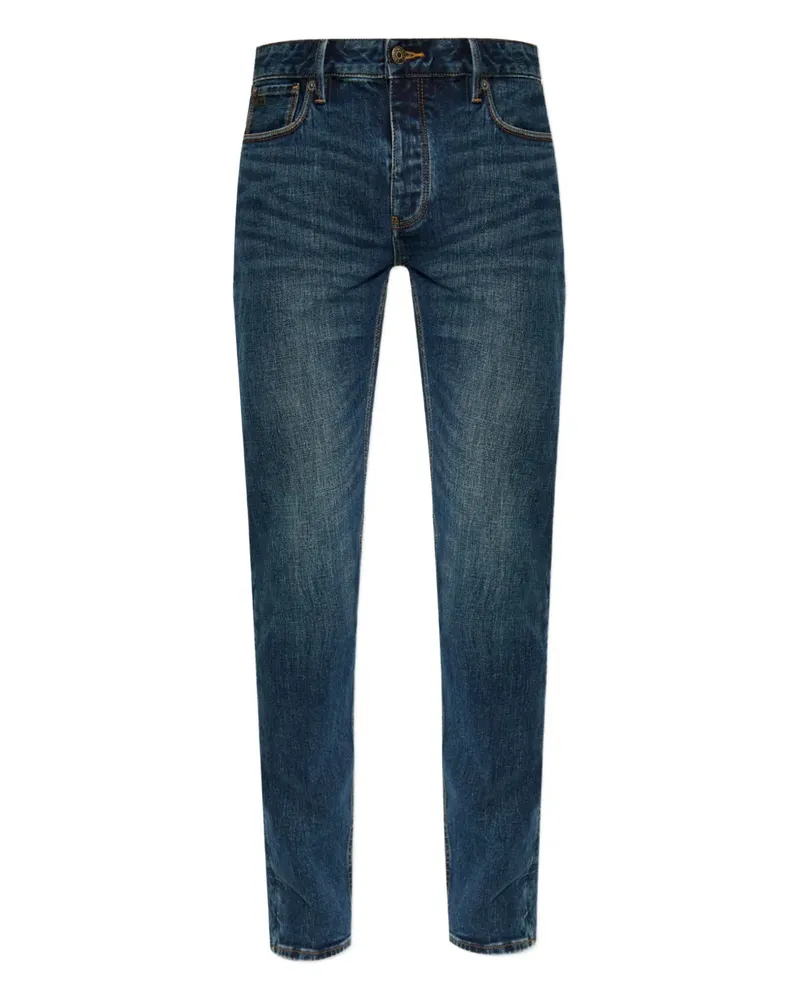 Emporio Armani Jeans mit Logo-Schild - Blau Blau