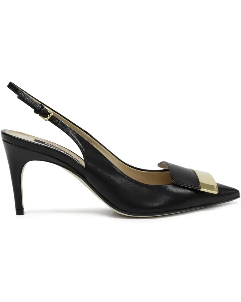 Sergio Rossi sr1' Slingback-Sandalen - Schwarz Schwarz