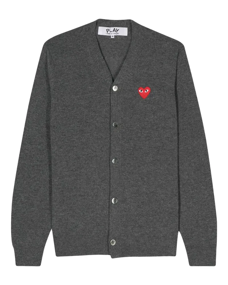 Comme des Garçons Cardigan mit Herz-Patch - Grau Grau