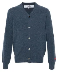 Comme des Garçons Cardigan mit Herz-Patch Blau