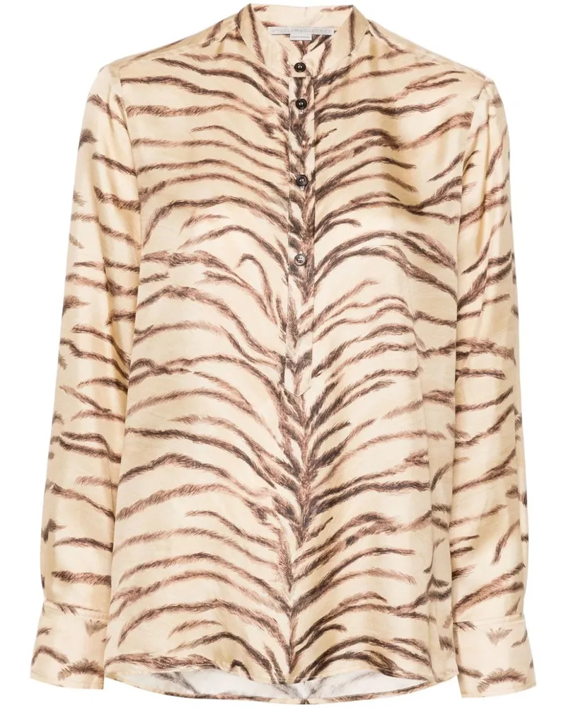 Stella McCartney Hemd mit Tiger-Print - Nude Nude