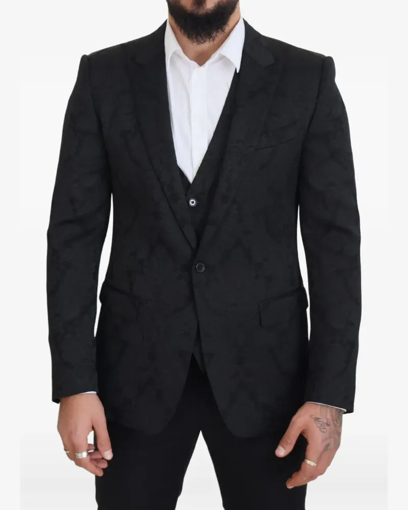 Dolce & Gabbana Einreihiger Anzug - Schwarz Schwarz