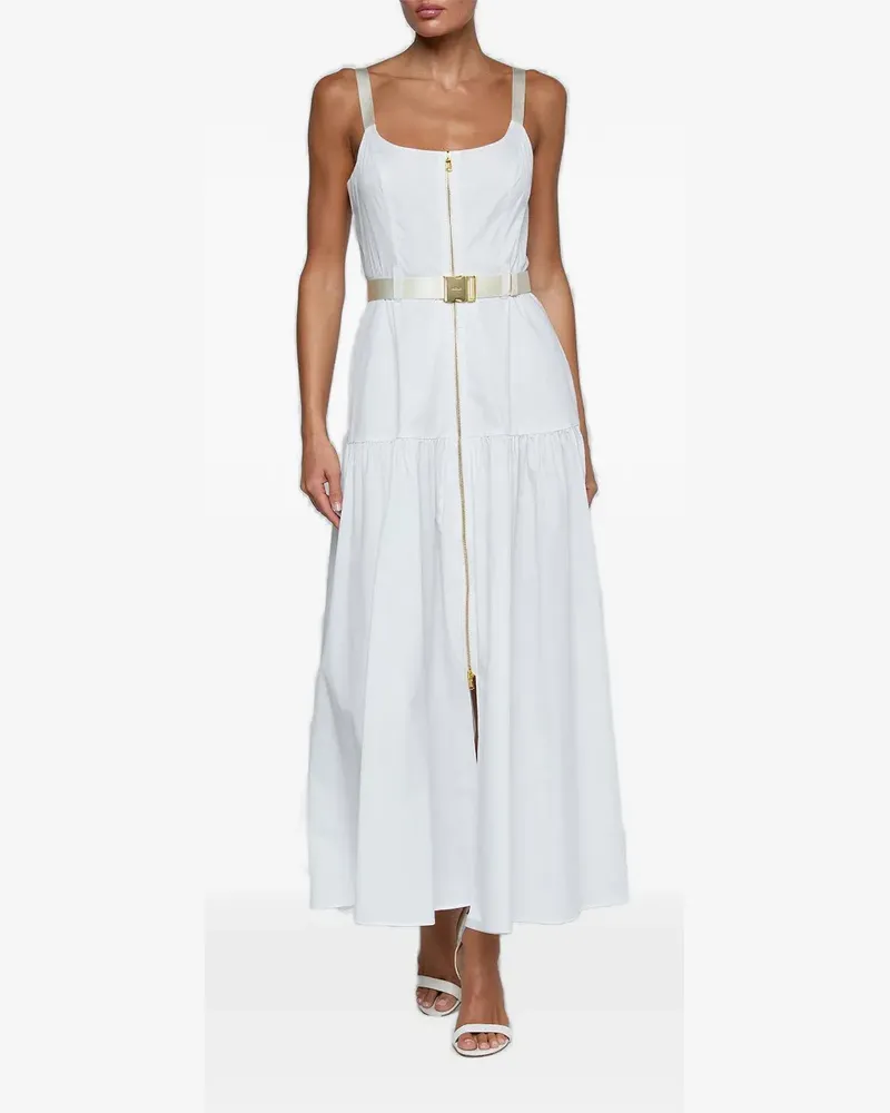 L'Agence Rima Kleid mit Gürtel - Weiß Weiß