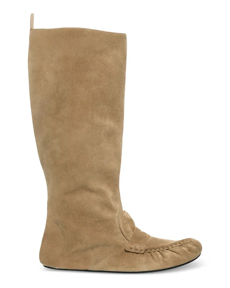 Acne Studios Slouch toe-detail boots - Nude Nude