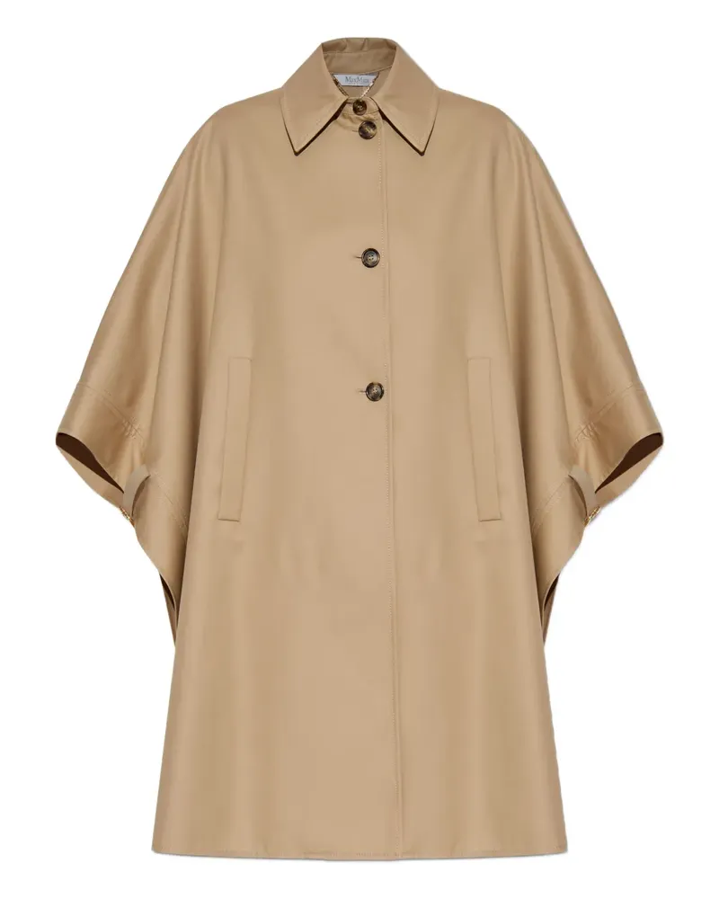 Max Mara Pedale Mantel im Cape-Stil - Nude Nude