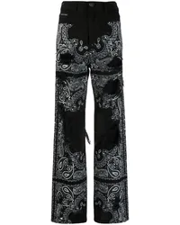 Philipp Plein Jeans mit Paisley-Print Schwarz