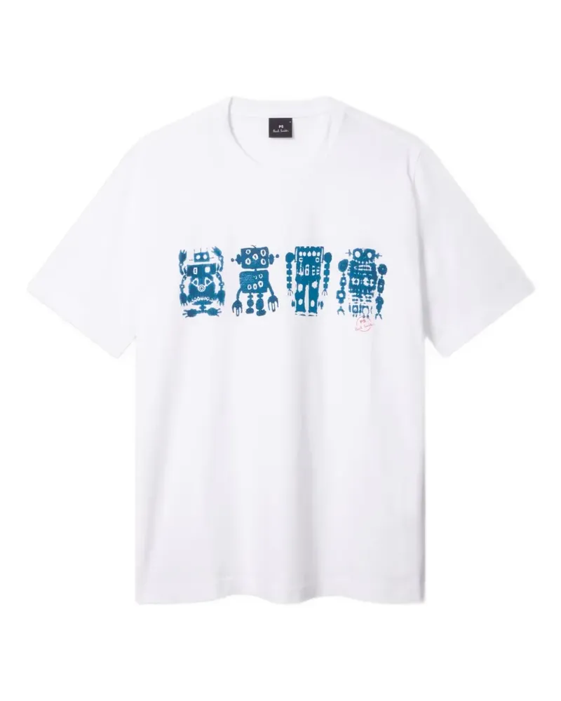 Paul Smith Screen Robot T-Shirt - Weiß Weiß