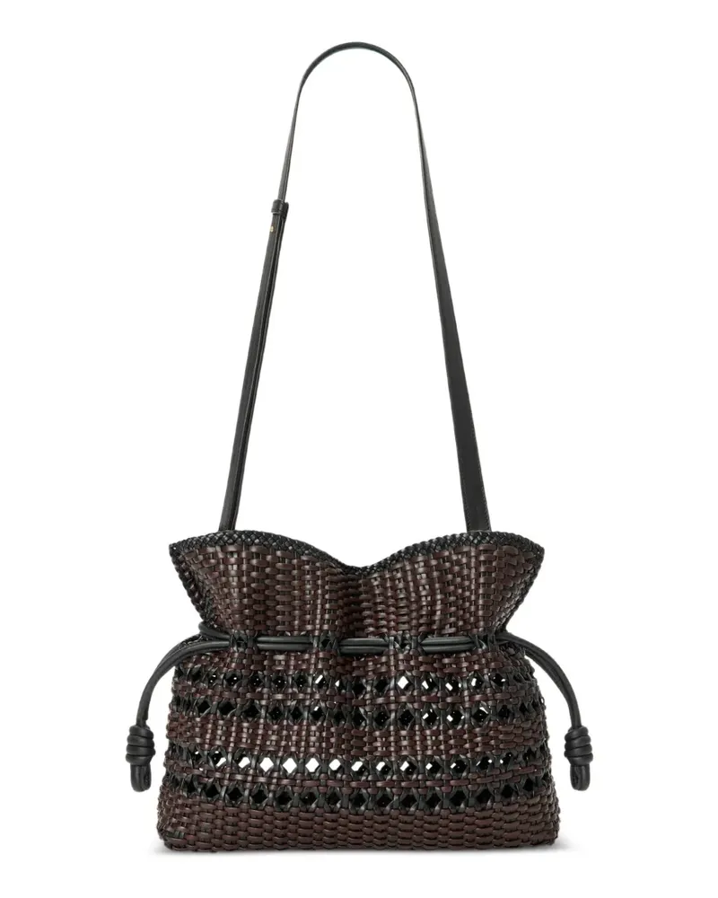 Loewe medium Falmenco woven clutch bag - Braun Braun