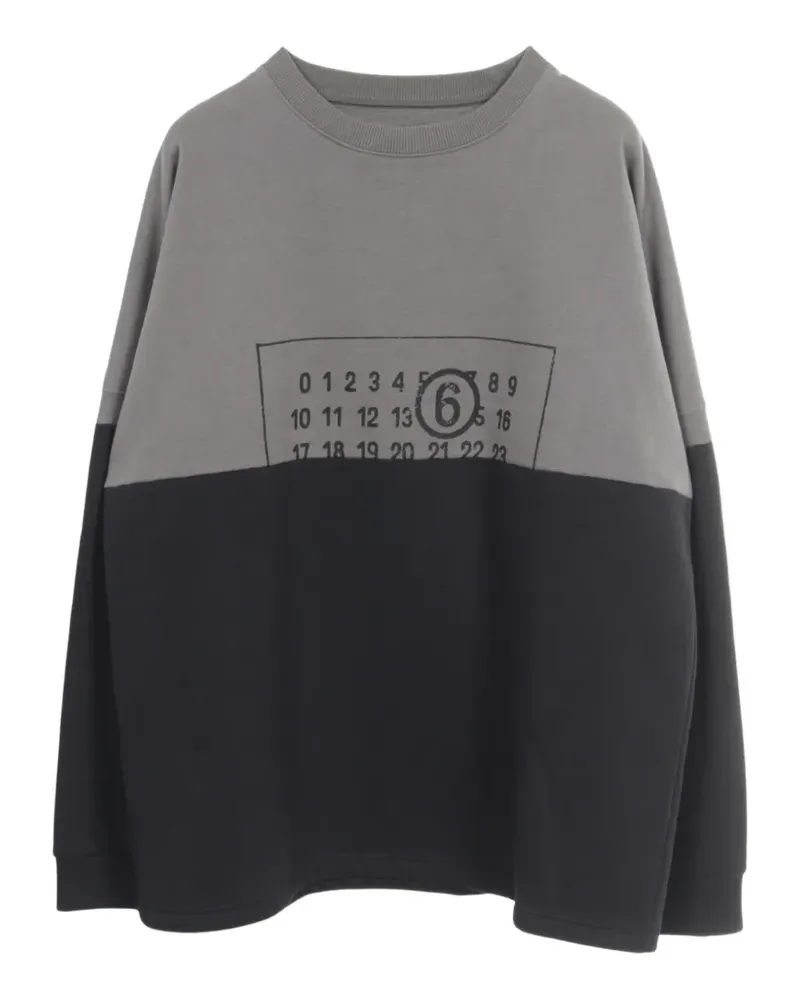 Maison Margiela 2000s Sweatshirt mit Split Number-Logo - Grau Grau