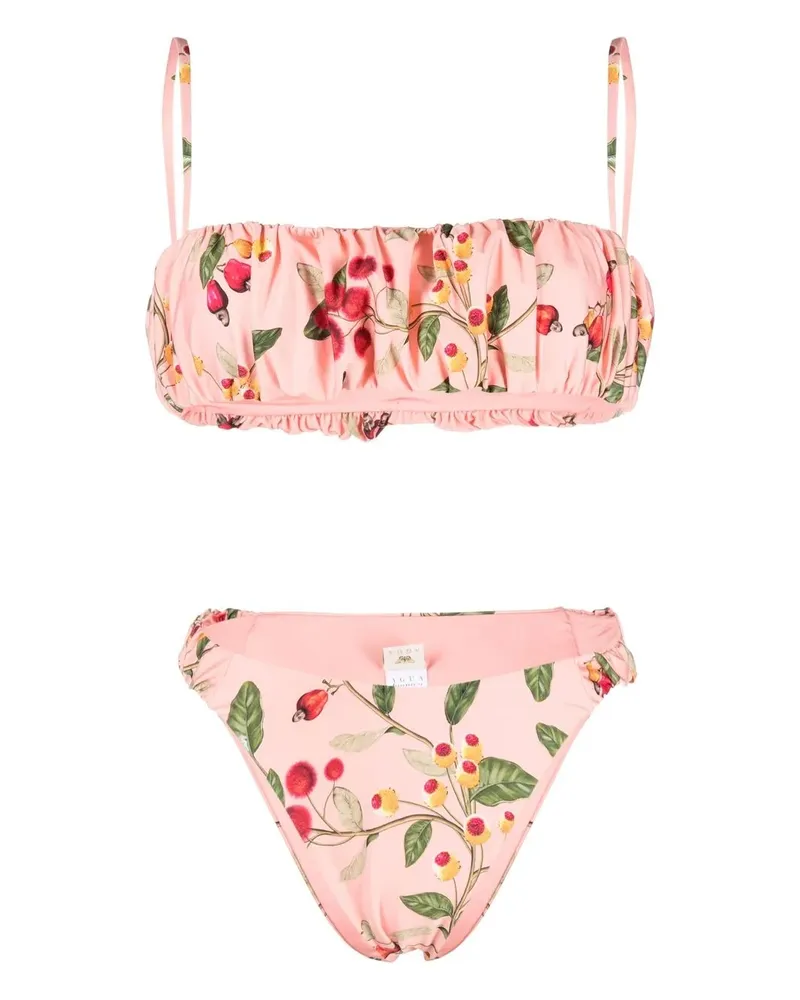 AGUA BENDITA Bikini mit Blumen-Print - Rosa Rosa