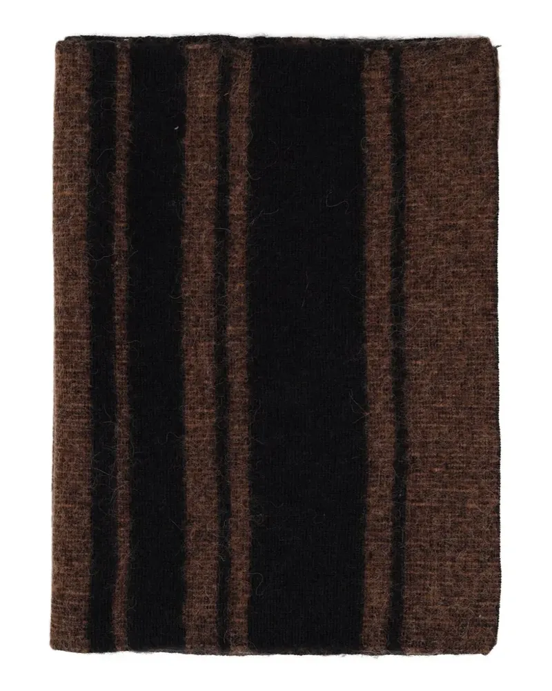 Lauren Manoogian striped knitted scarf - Braun Braun