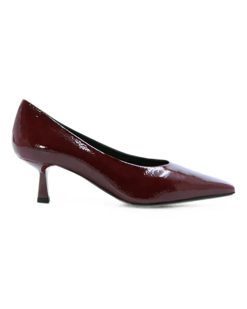 NOTABENE Emmy Low 50 patent square-toe pumps - Rot Rot