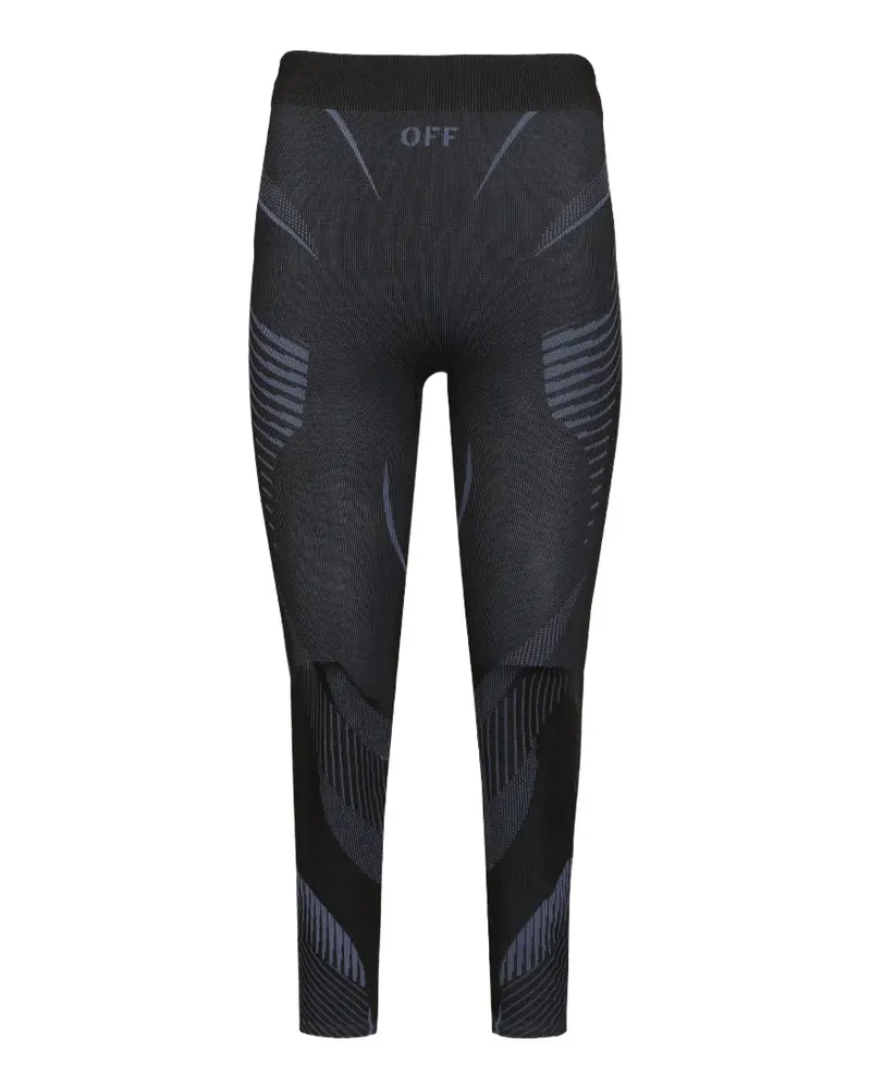 OFF-WHITE Nahtlose Racing Leggings - Schwarz Schwarz