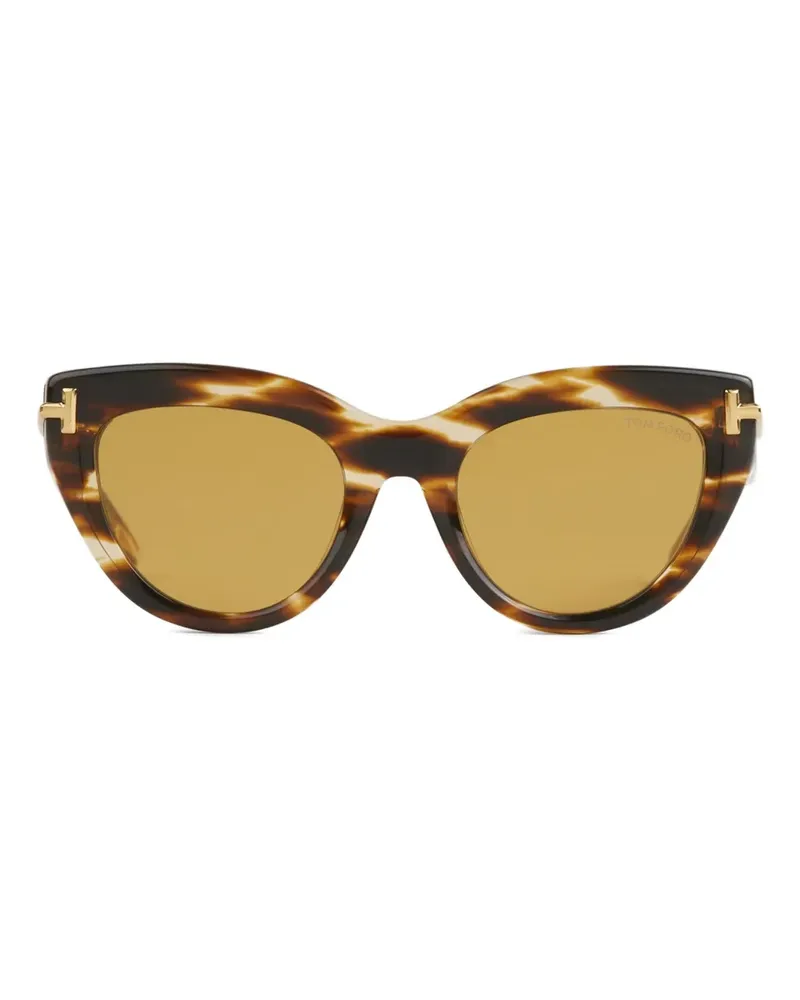 Tom Ford Sonnenbrille mit Cat-Eye-Gestell - Braun Braun