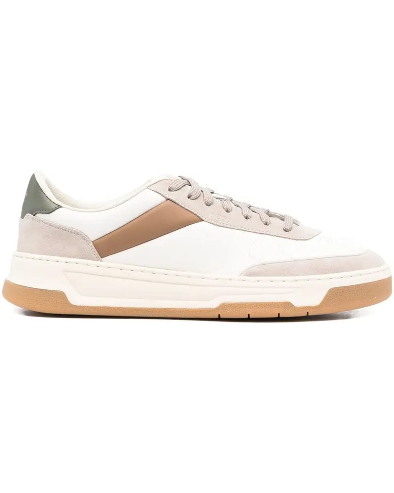 HUGO BOSS Sneakers mit Kontrasteinsatz - Weiß Weiß