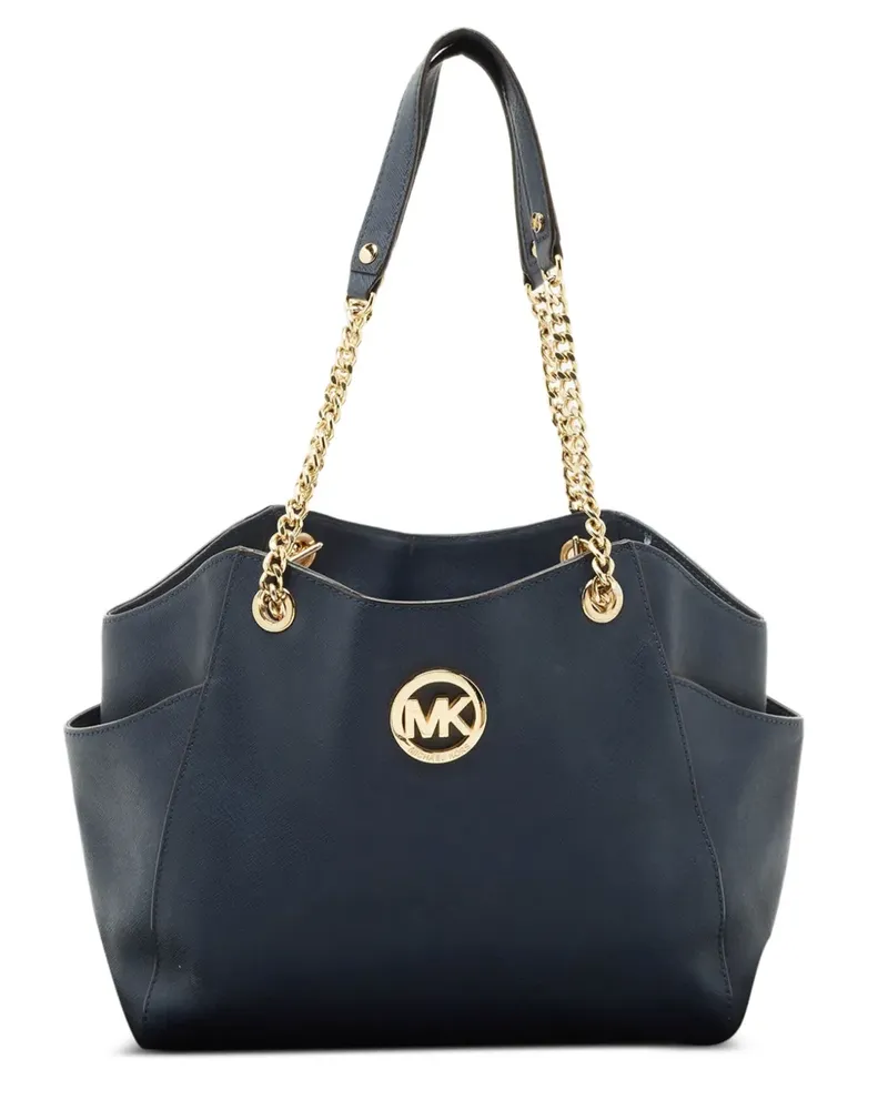Michael Kors Jet Set leather tote bag - Blau Blau