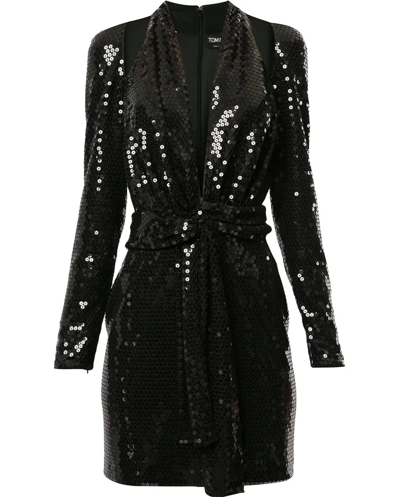Tom Ford Kleid mit Pailletten - Schwarz Schwarz