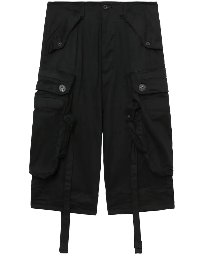 Julius Jeans-Shorts mit aufgesetzten Taschen Schwarz