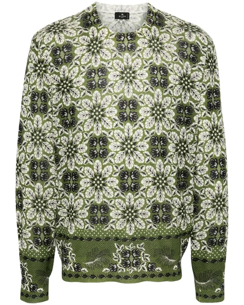 Etro Pullover mit blumigem Print - Grün Grün