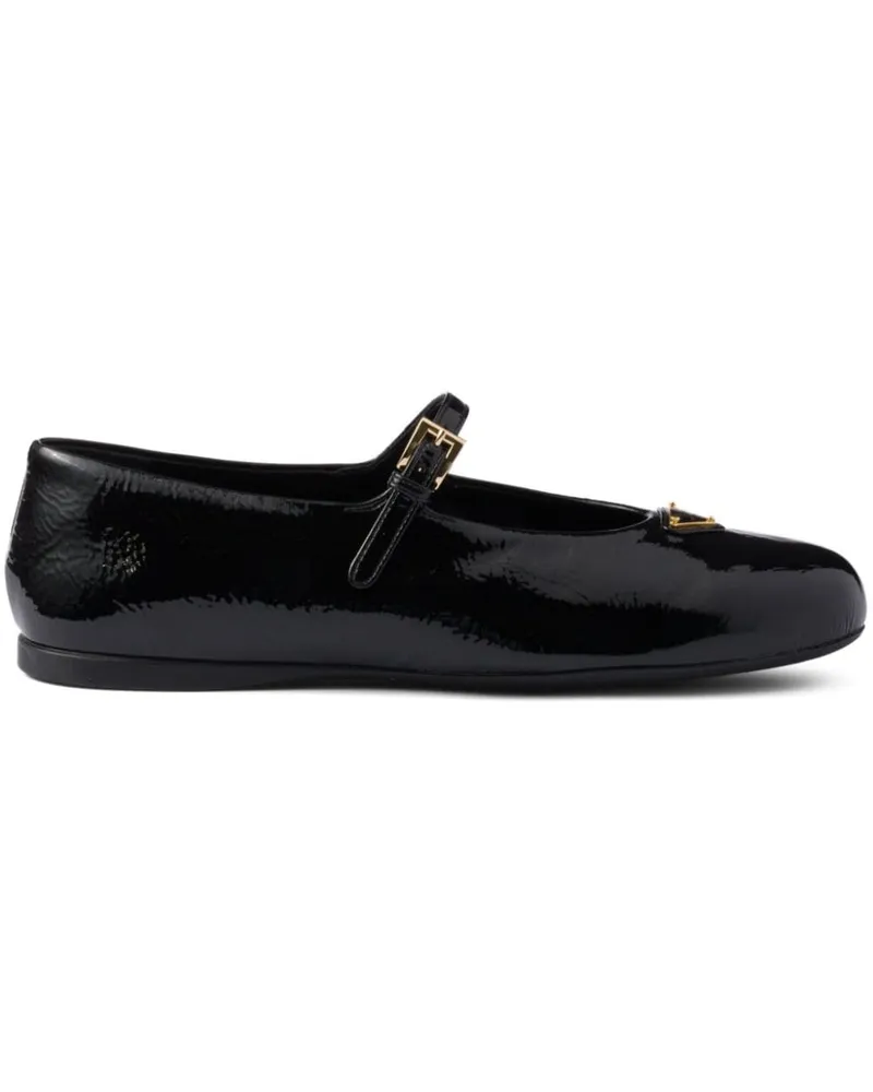 Prada Klassische Ballerinas - Schwarz Schwarz