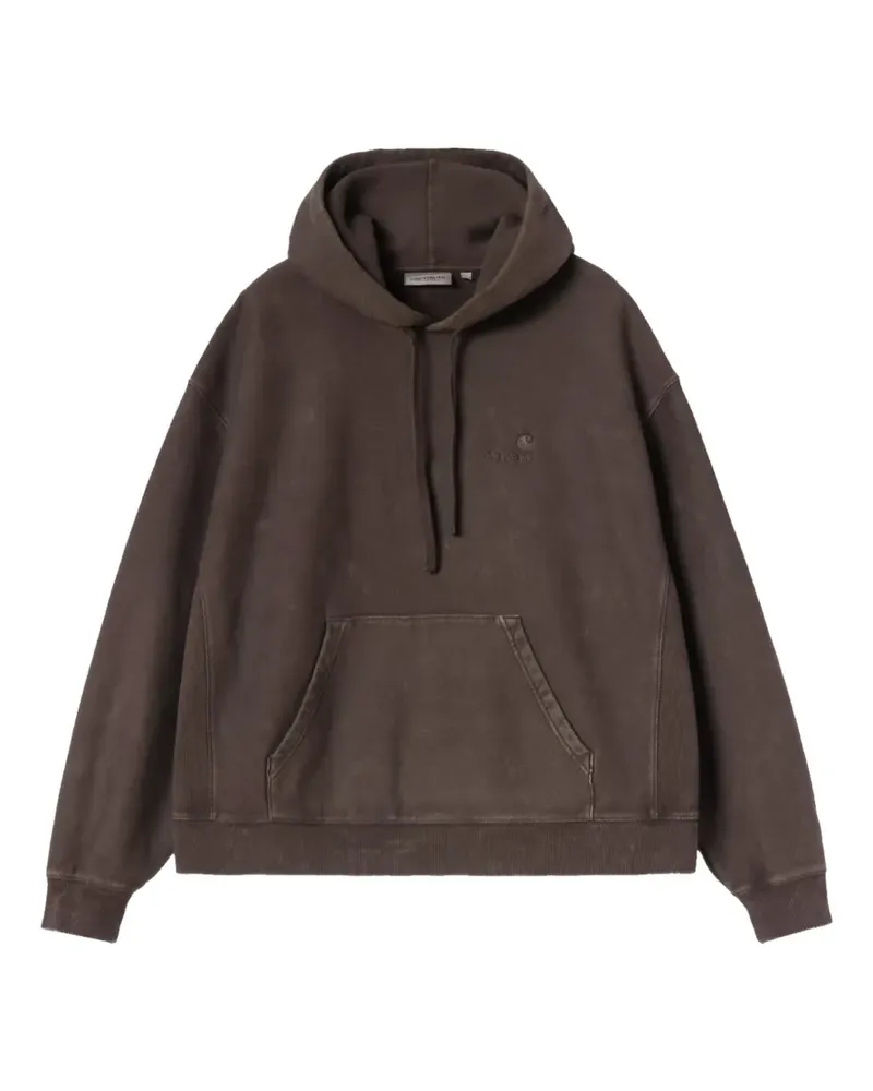 Carhartt WIP Lambert logo-embroidered hoodie - Braun Braun