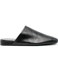 Balenciaga Mules aus Leder Schwarz