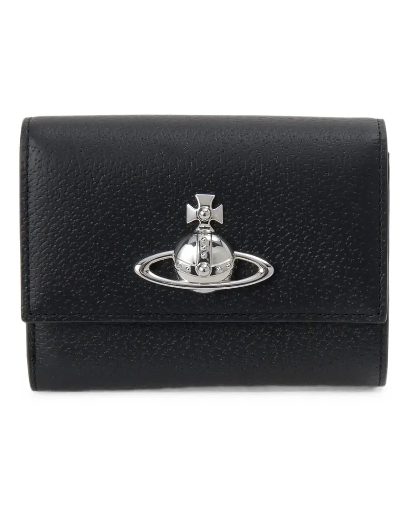 Vivienne Westwood Portemonnaie mit Orb-Schild - Schwarz Schwarz