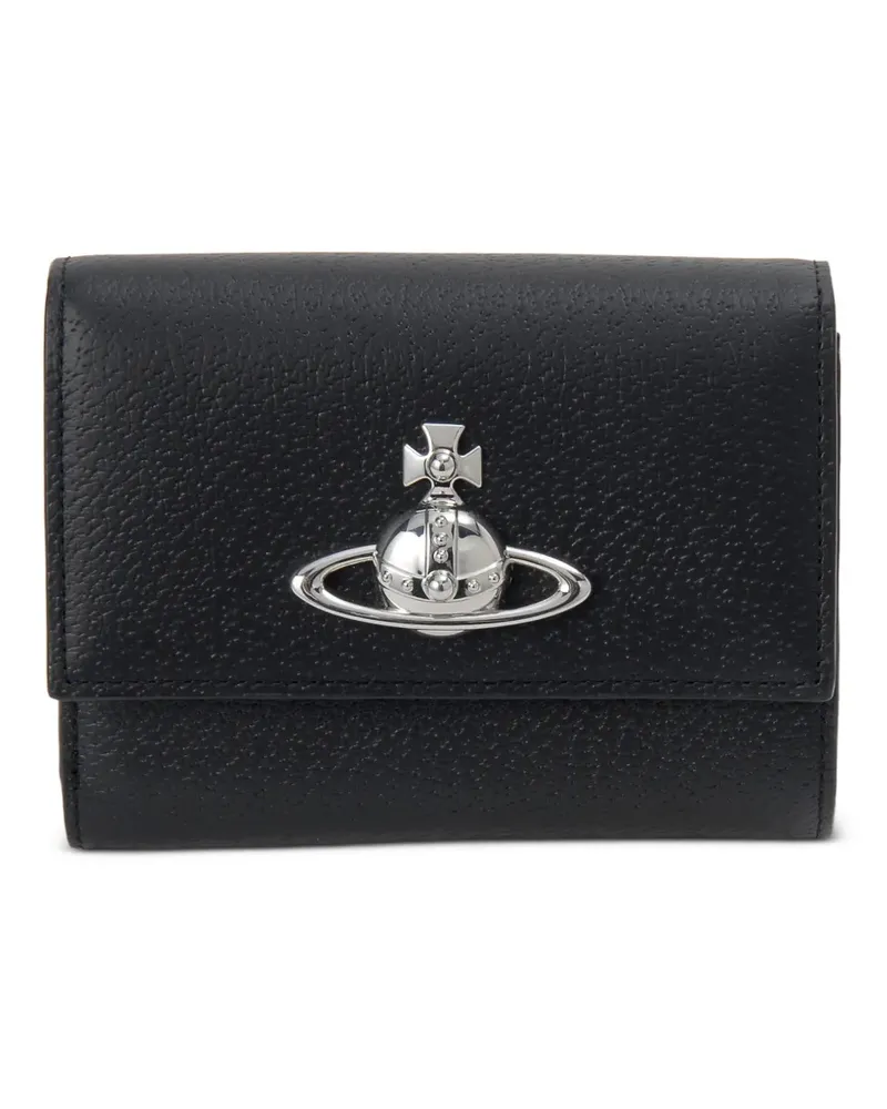 Vivienne Westwood Portemonnaie mit Orb-Schild - Schwarz Schwarz