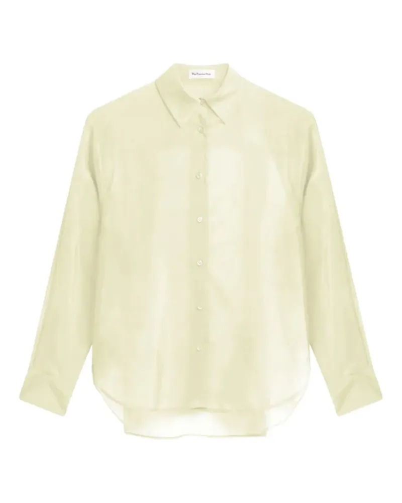 FRANKIE Shop sheer button-up maxi shirt - Gelb Gelb