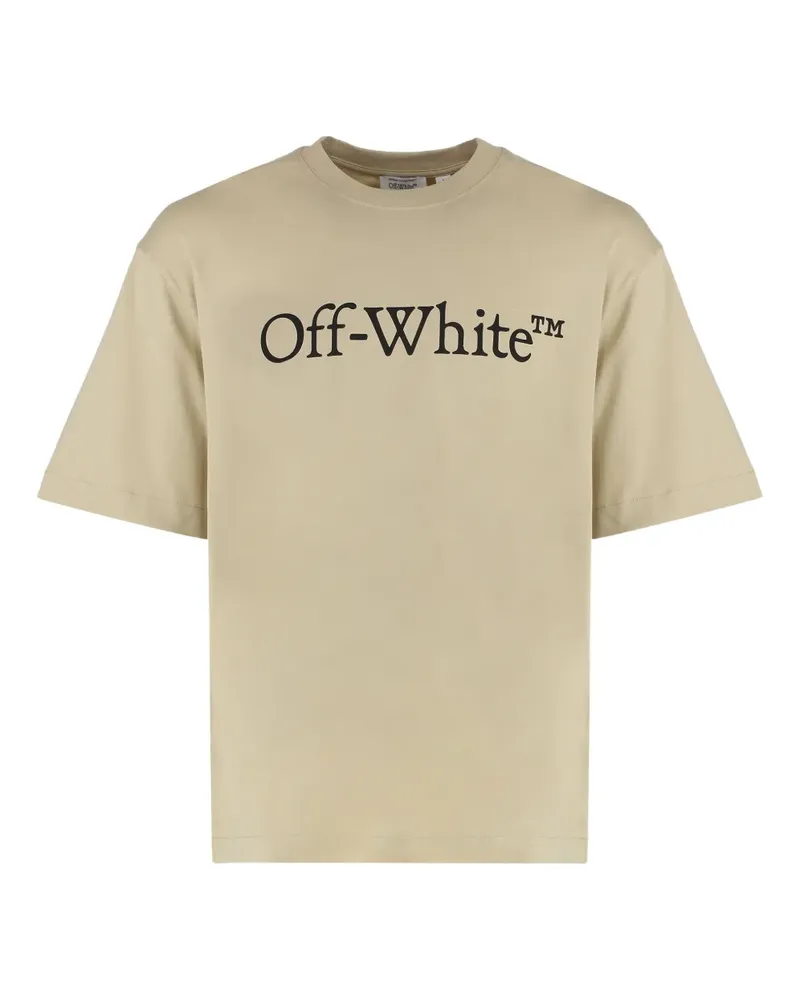 OFF-WHITE T-Shirt mit Logo-Print - Nude Nude