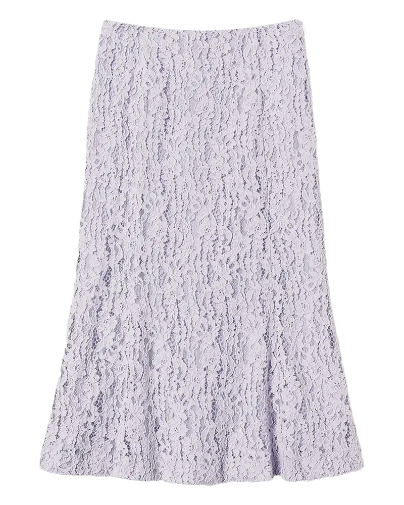 Twin-Set Spitzenrock mit Blumenmuster - Violett Violett