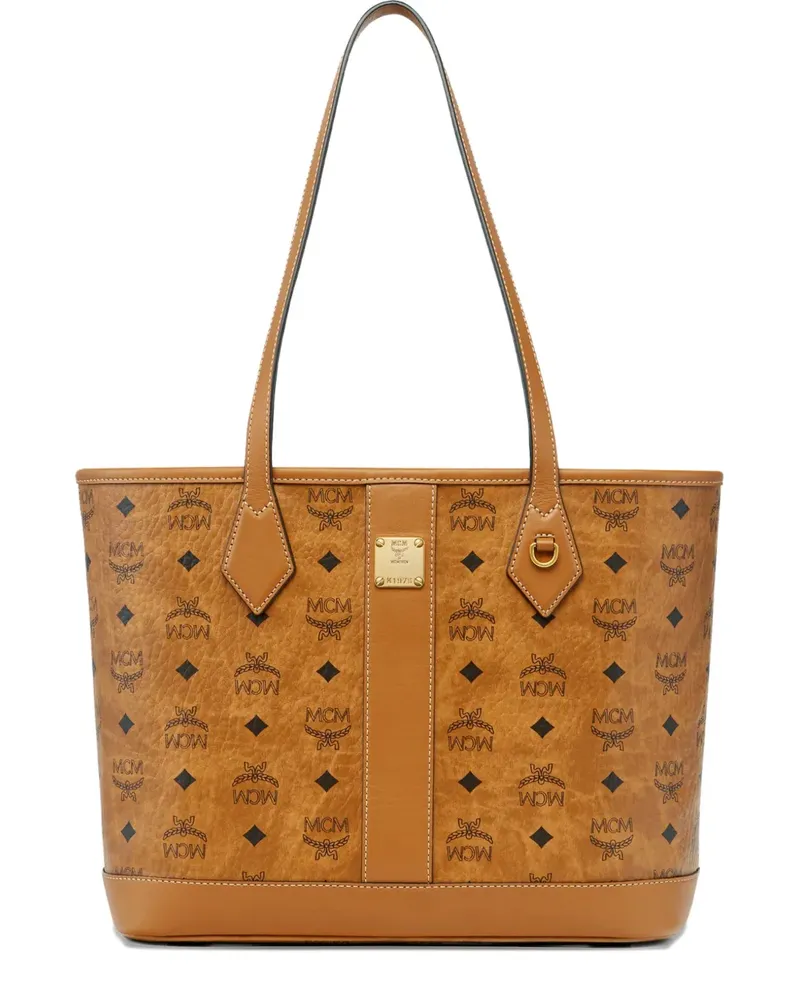 MCM small monogram-print tote bag - Braun Braun