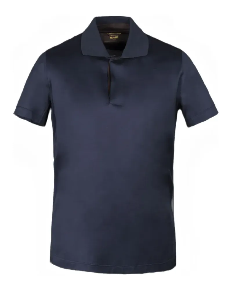 MOORER Ronald-Jcl Poloshirt mit Knopfverschluss - Blau Blau