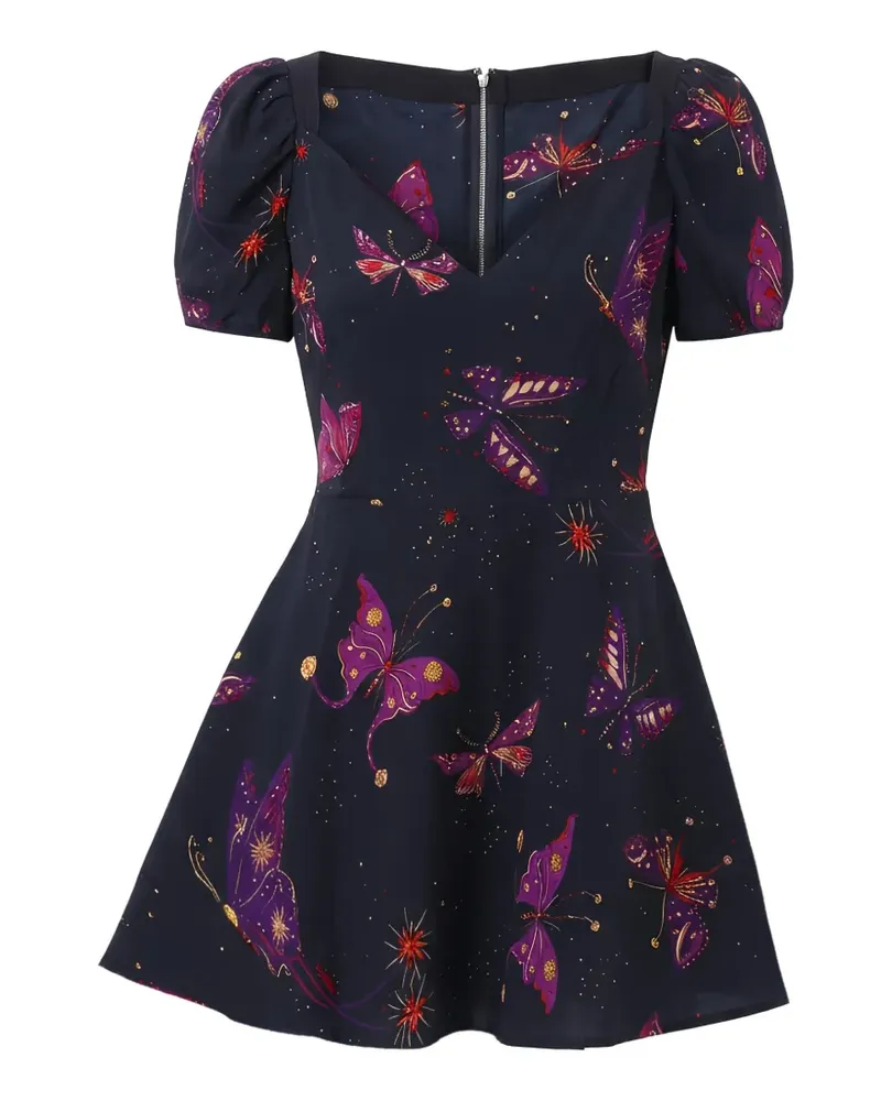 Valentino Garavani Minikleid mit Schmetterling-Print - Blau Blau