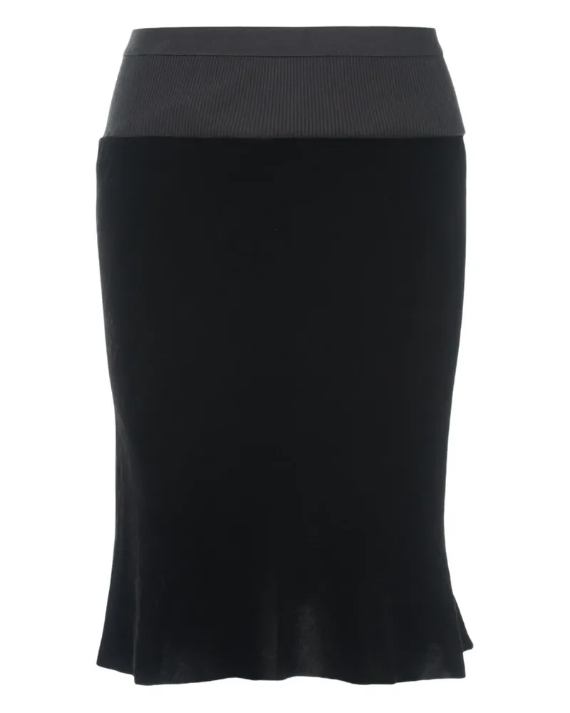 Rick Owens Rock aus Samt - Schwarz Schwarz