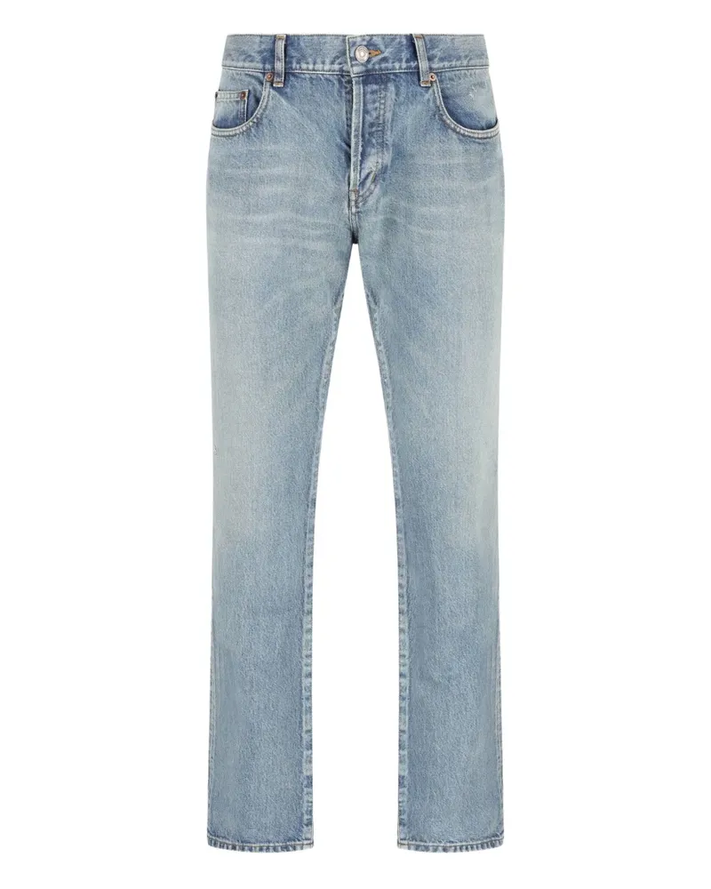 Saint Laurent Ausgeblichene Jeans - Blau Blau