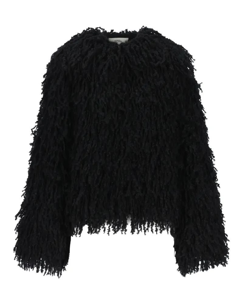 Fendi fringed-effect jacket - Schwarz Schwarz