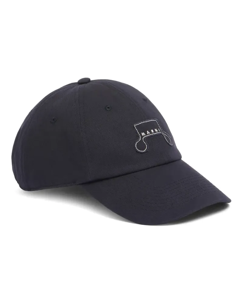 Marni Baseballkappe mit Logo-Applikation - Blau Blau