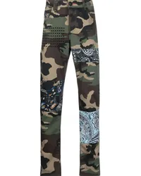 Philipp Plein Gerade Jeans mit Camouflage-Print Grün